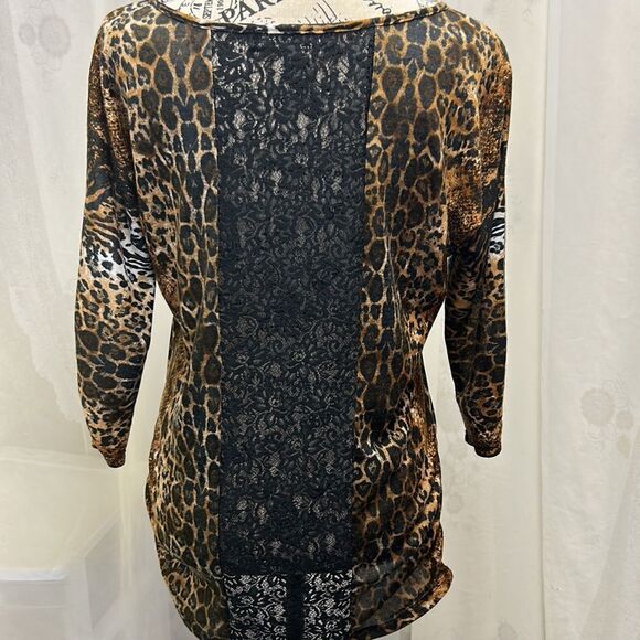 Long sleeve tunic, leopard print size large - Picture 5 of 9